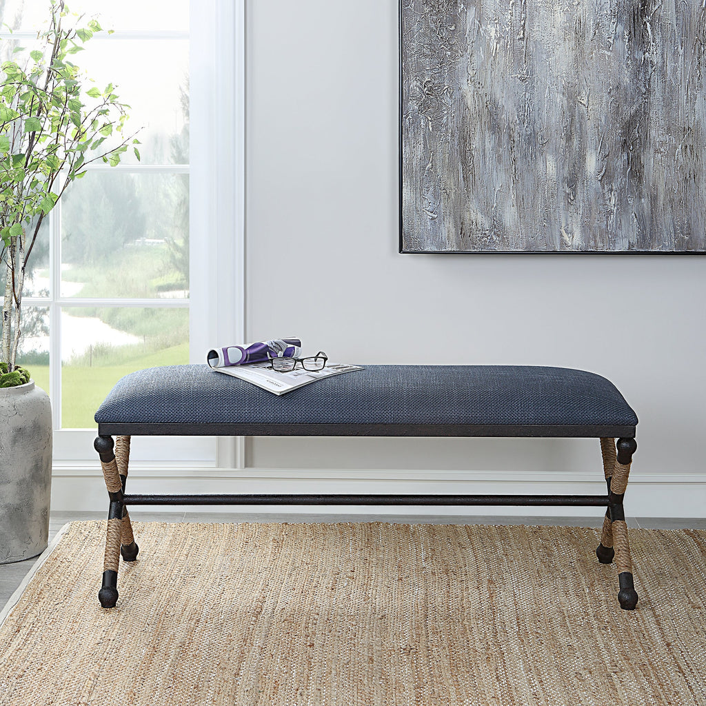 Firth Rustic Navy Bench