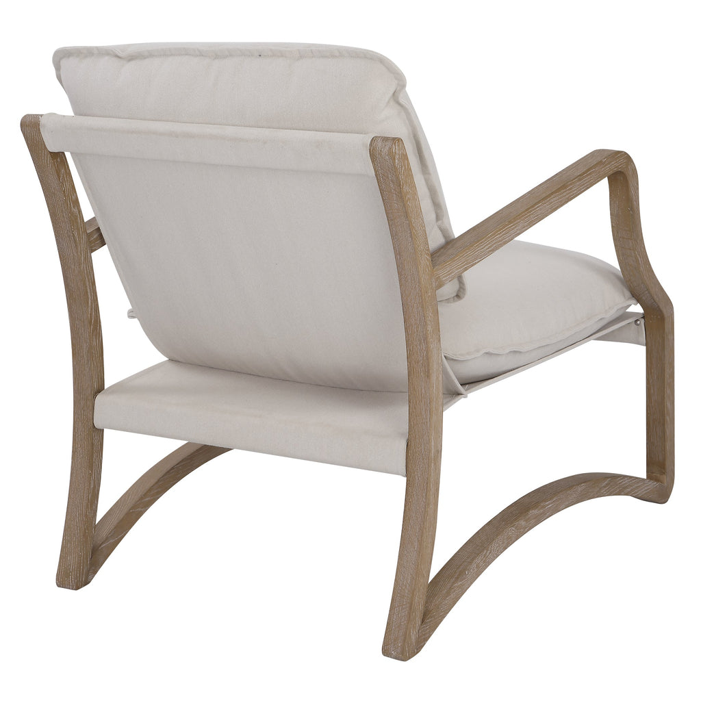 Melora Solid Oak Accent Chair