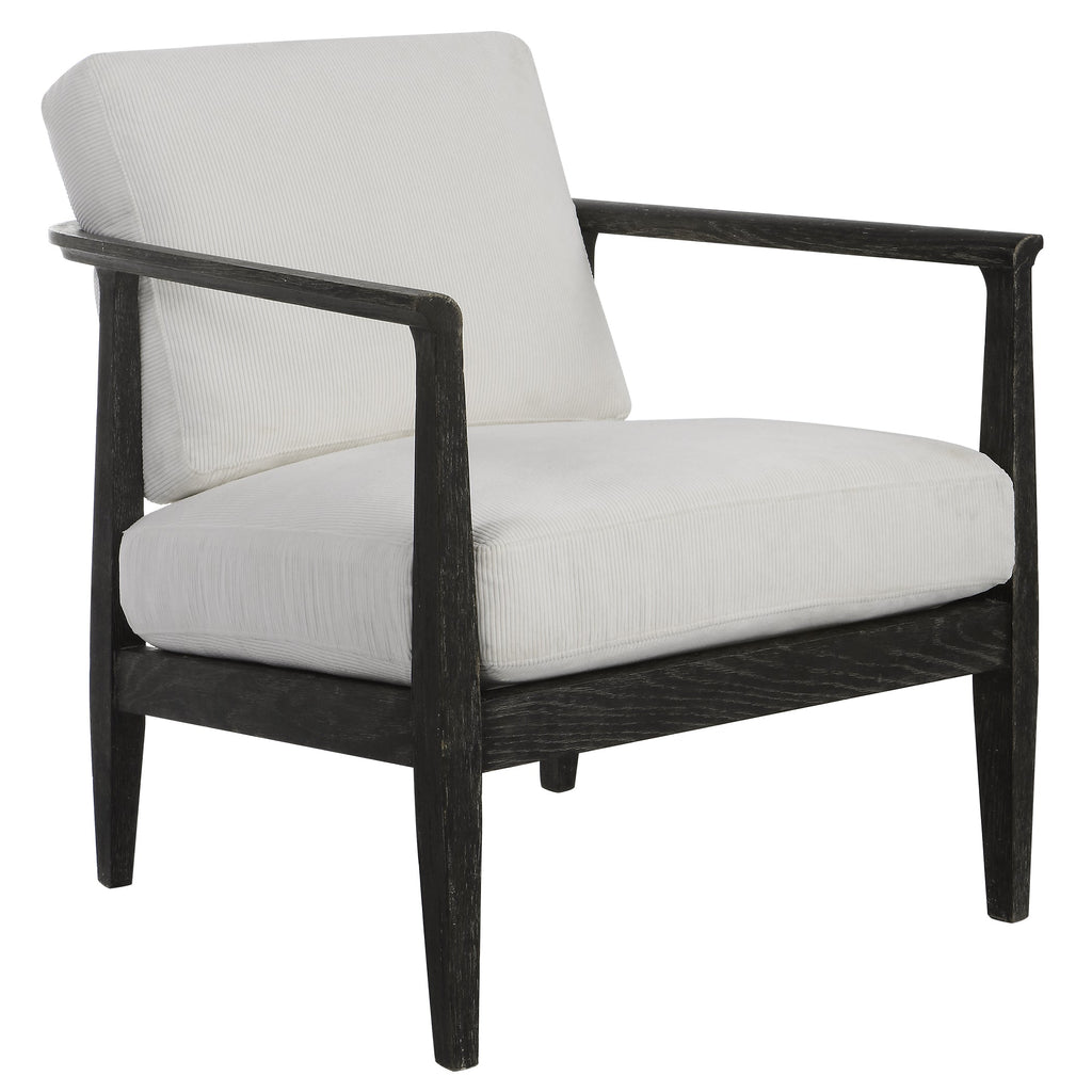 Brunei White Accent Chair