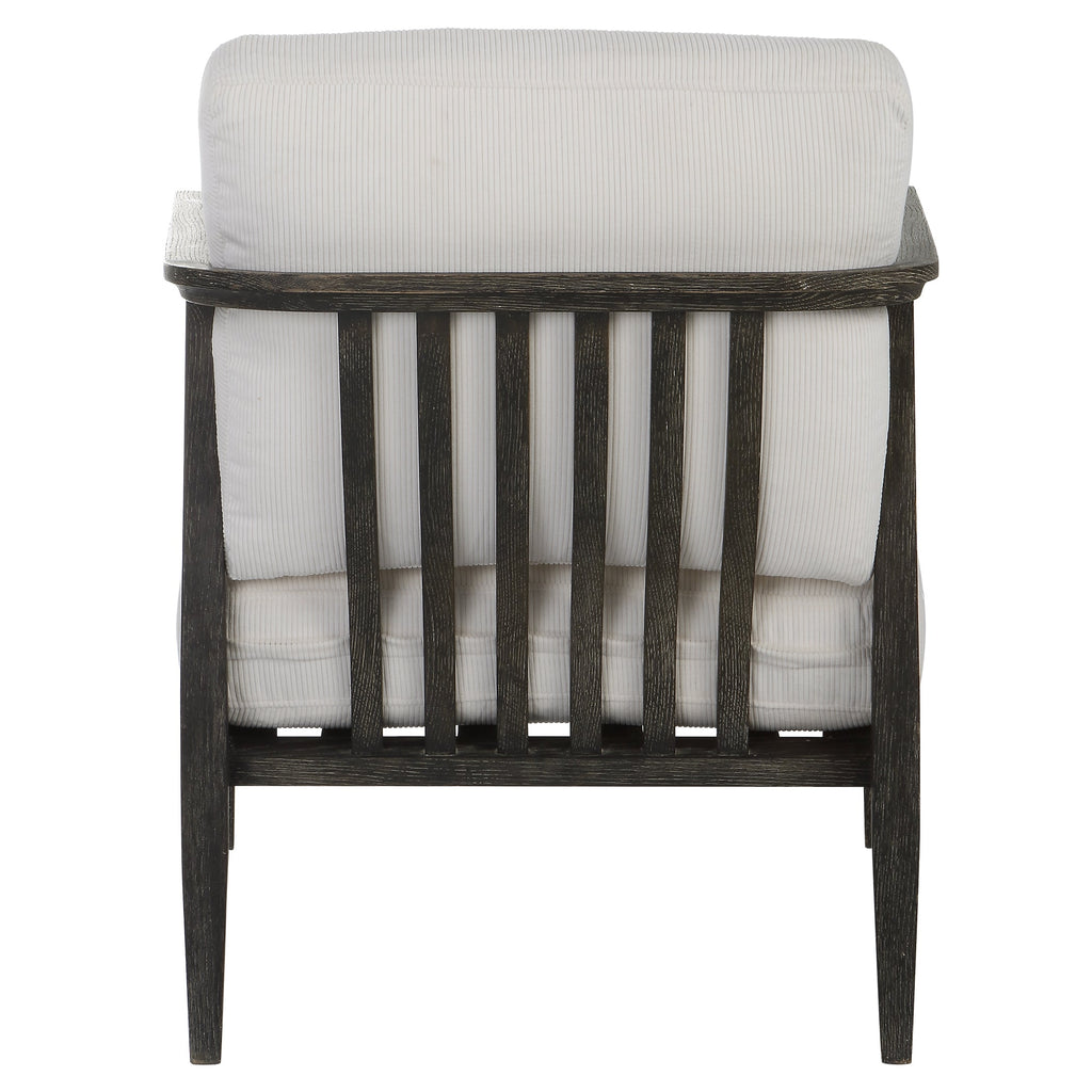 Brunei White Accent Chair