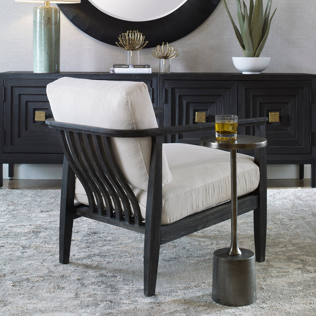 Brunei White Accent Chair