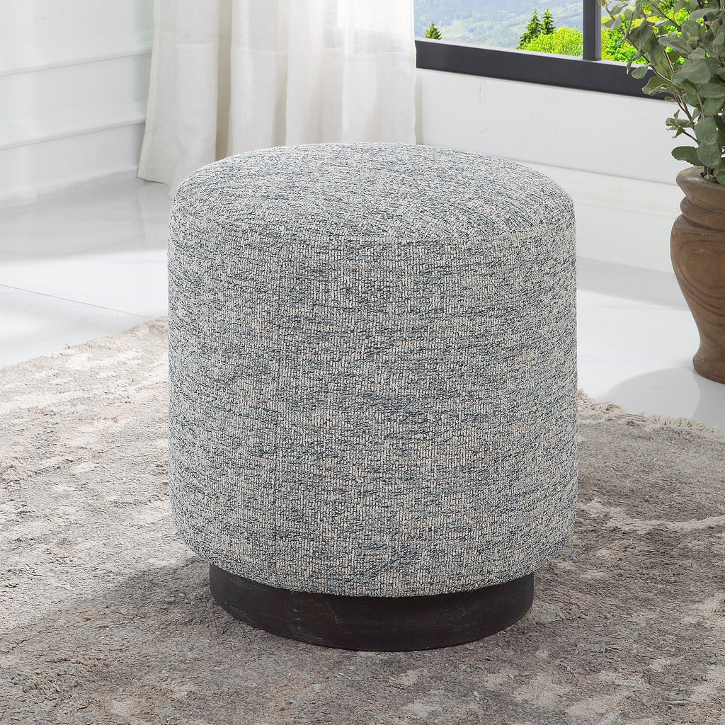 Avila Tweed Round Ottoman