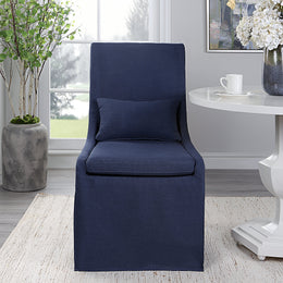 Coley Denim Armless Chair