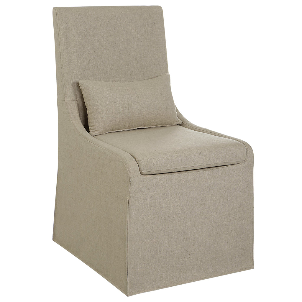 Coley Tan Armless Chair