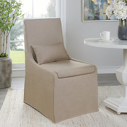 Coley Tan Armless Chair