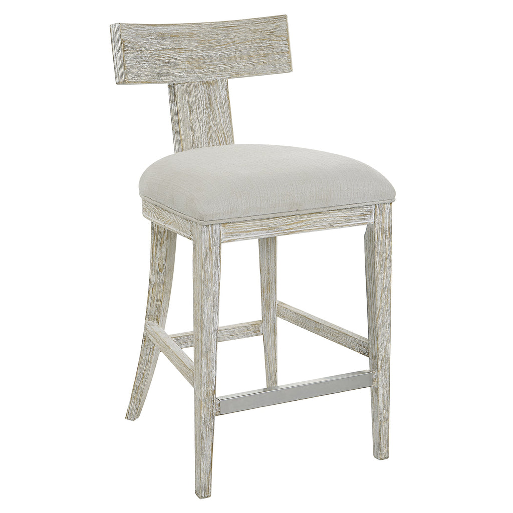 Idris White Counter Stool