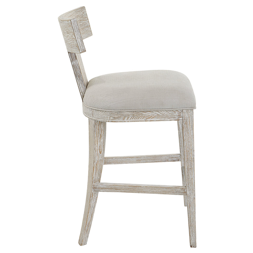 Idris White Counter Stool