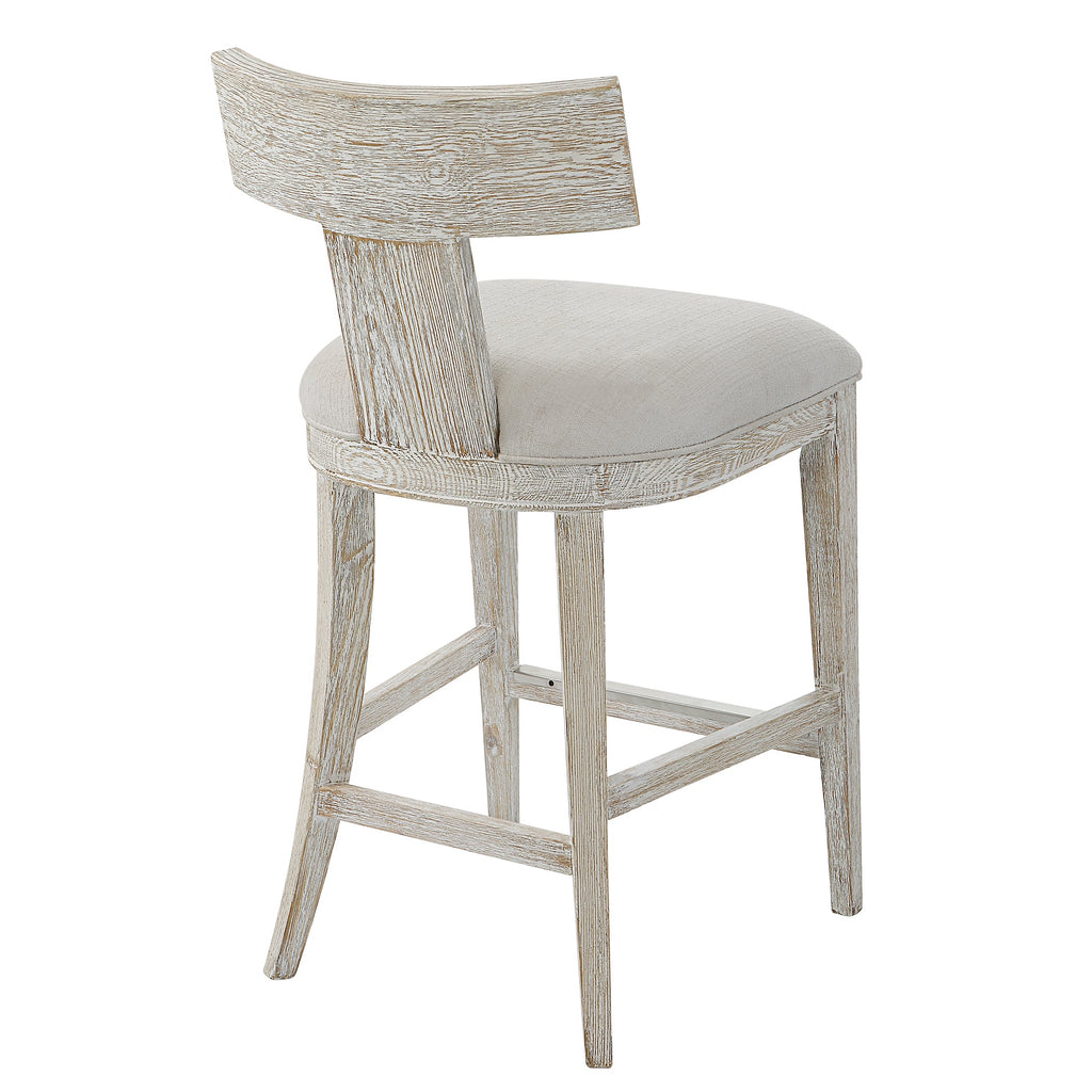 Idris White Counter Stool