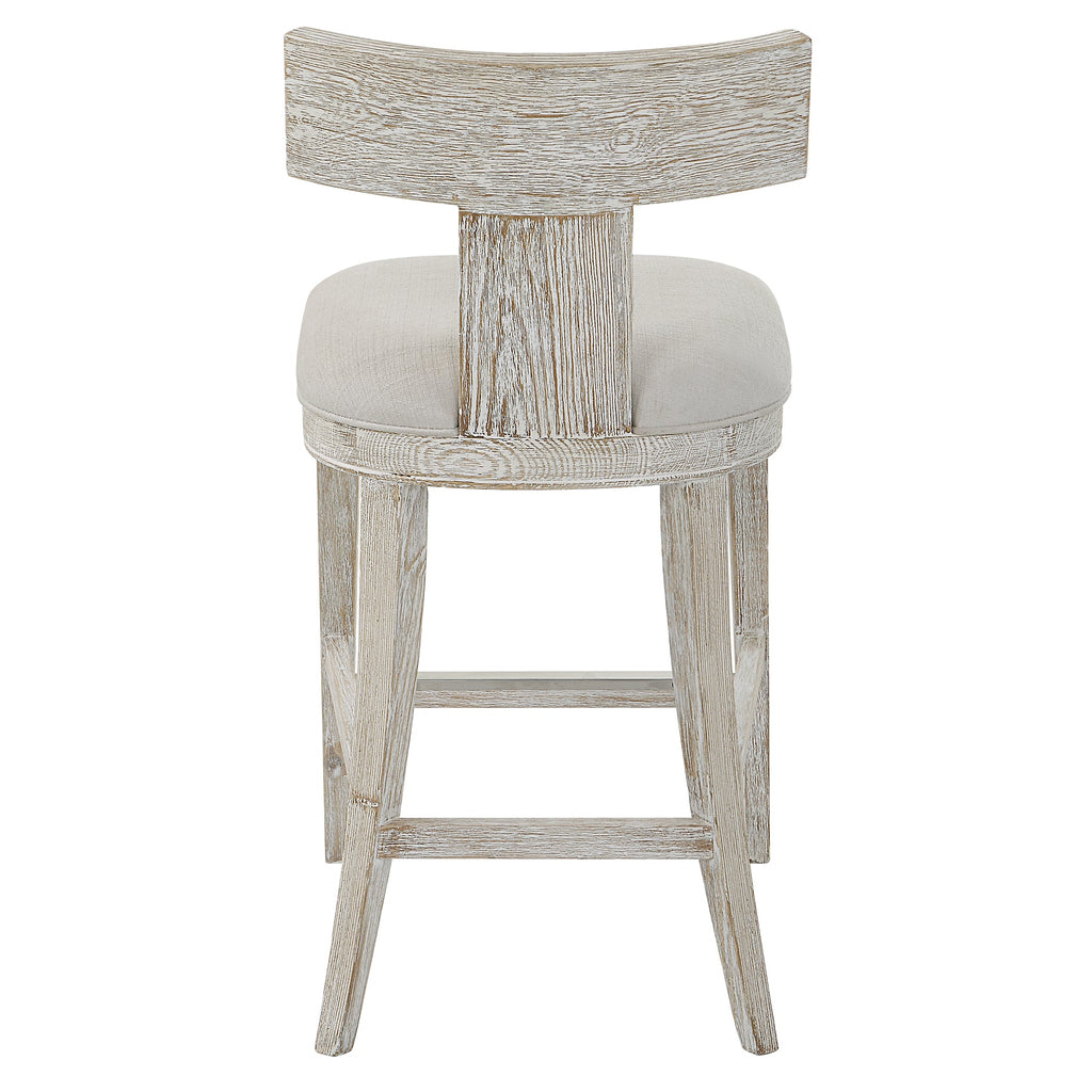 Idris White Counter Stool