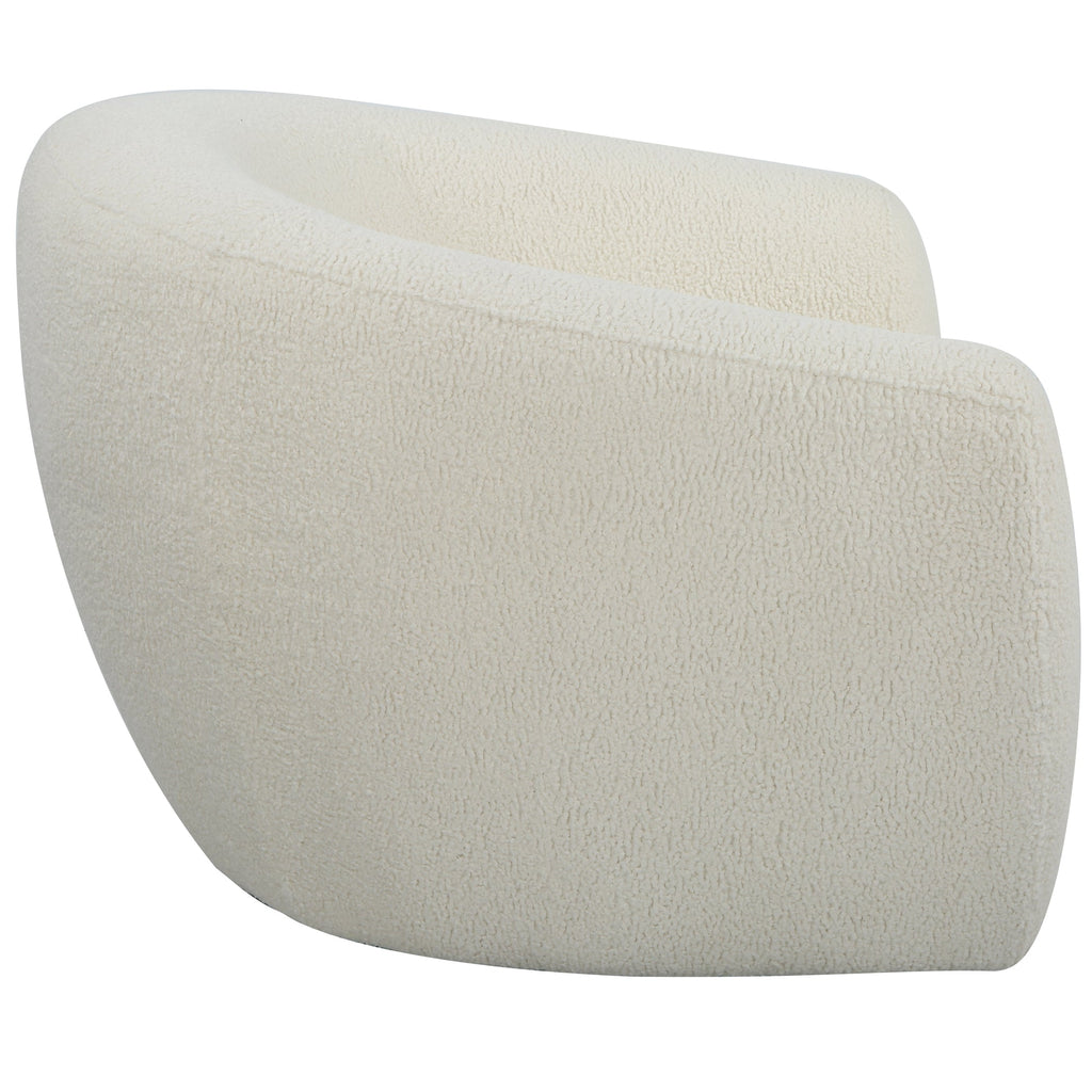 Capra Art Deco White Swivel Chair