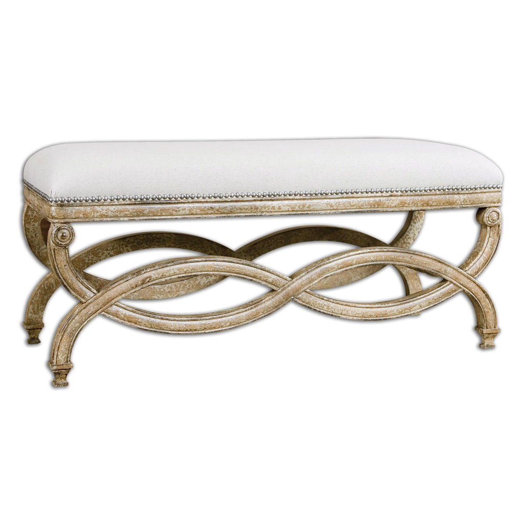 Karline Natural Linen Bench