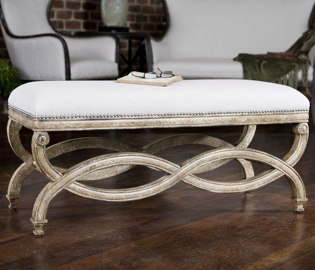 Karline Natural Linen Bench