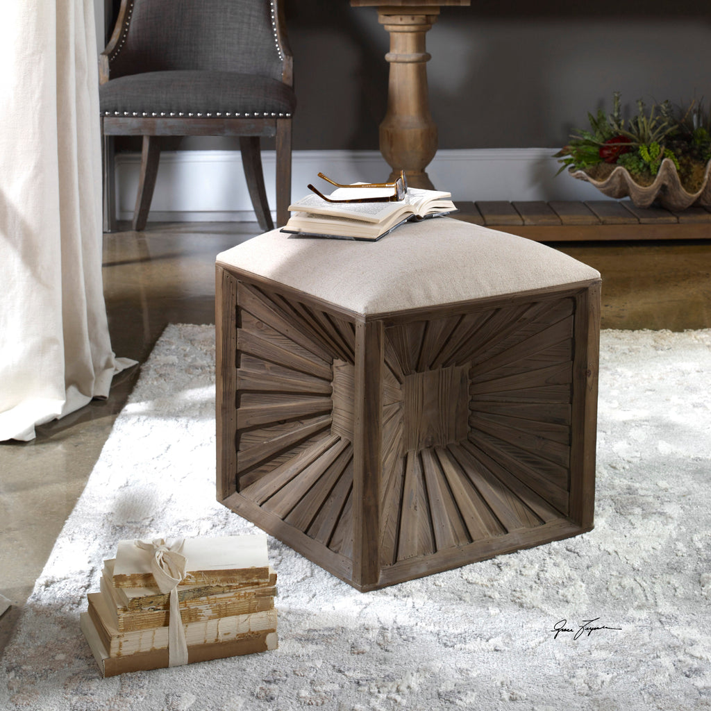 Jia Wooden Ottoman