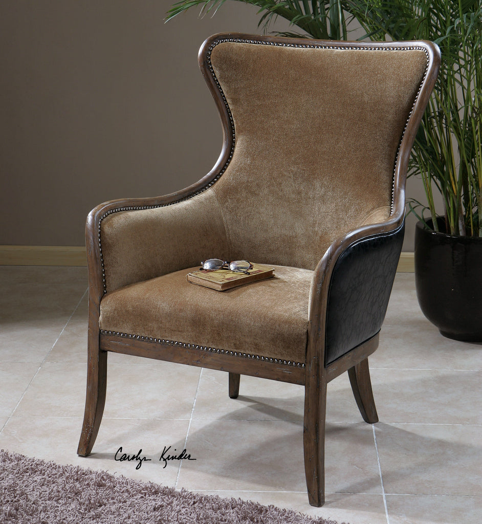 Snowden Tan Wing Chair