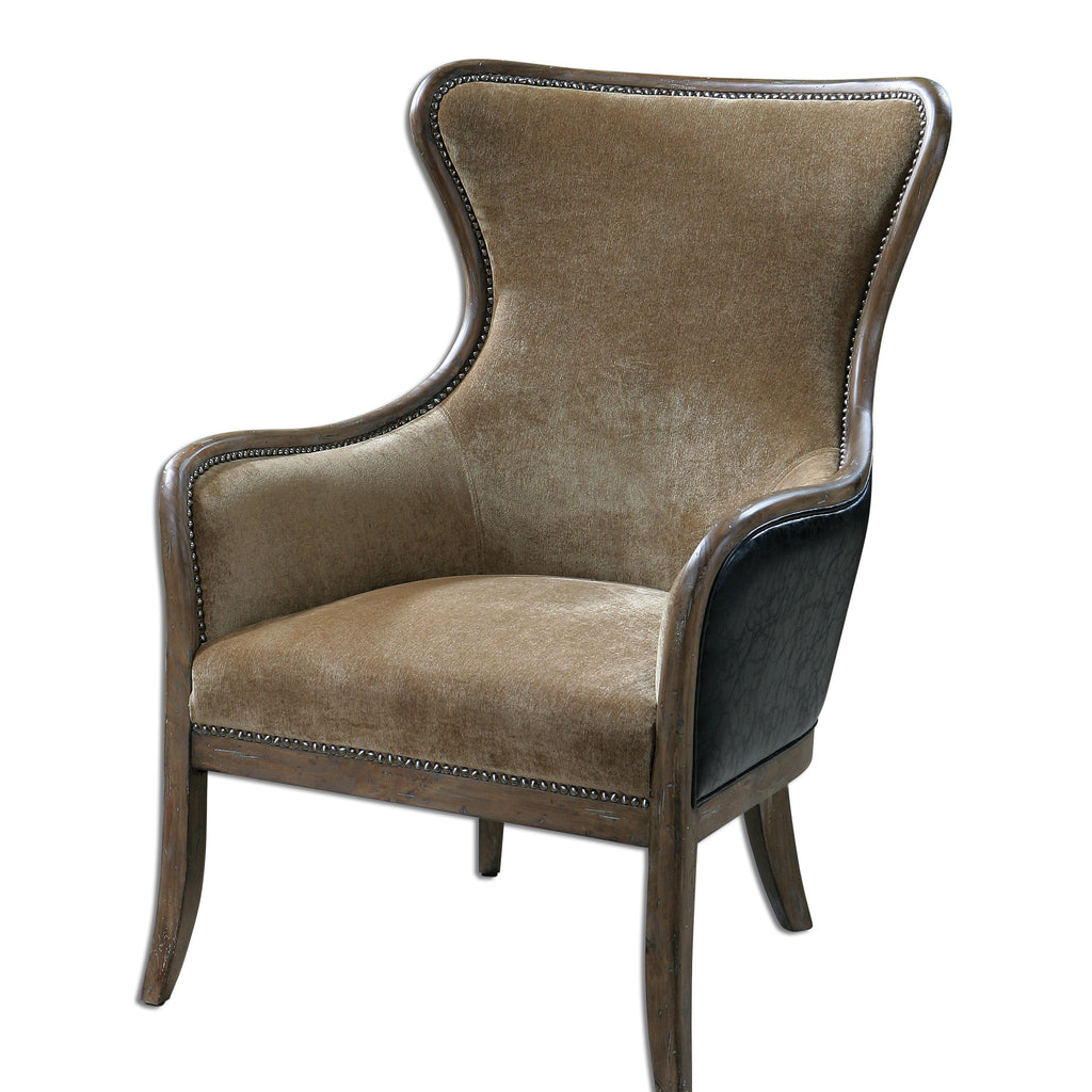 Snowden Tan Wing Chair