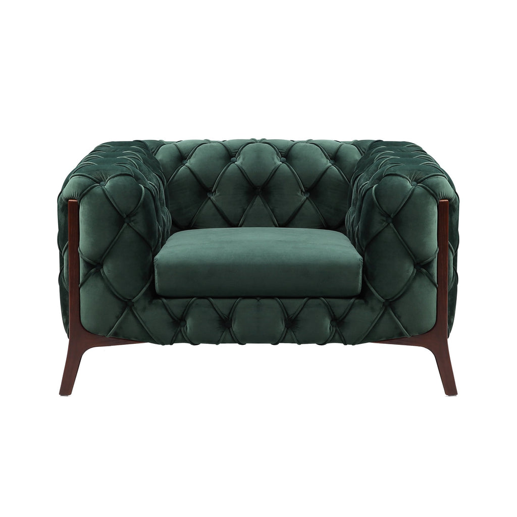 Barnaby Club Chair - Emerald Velvet