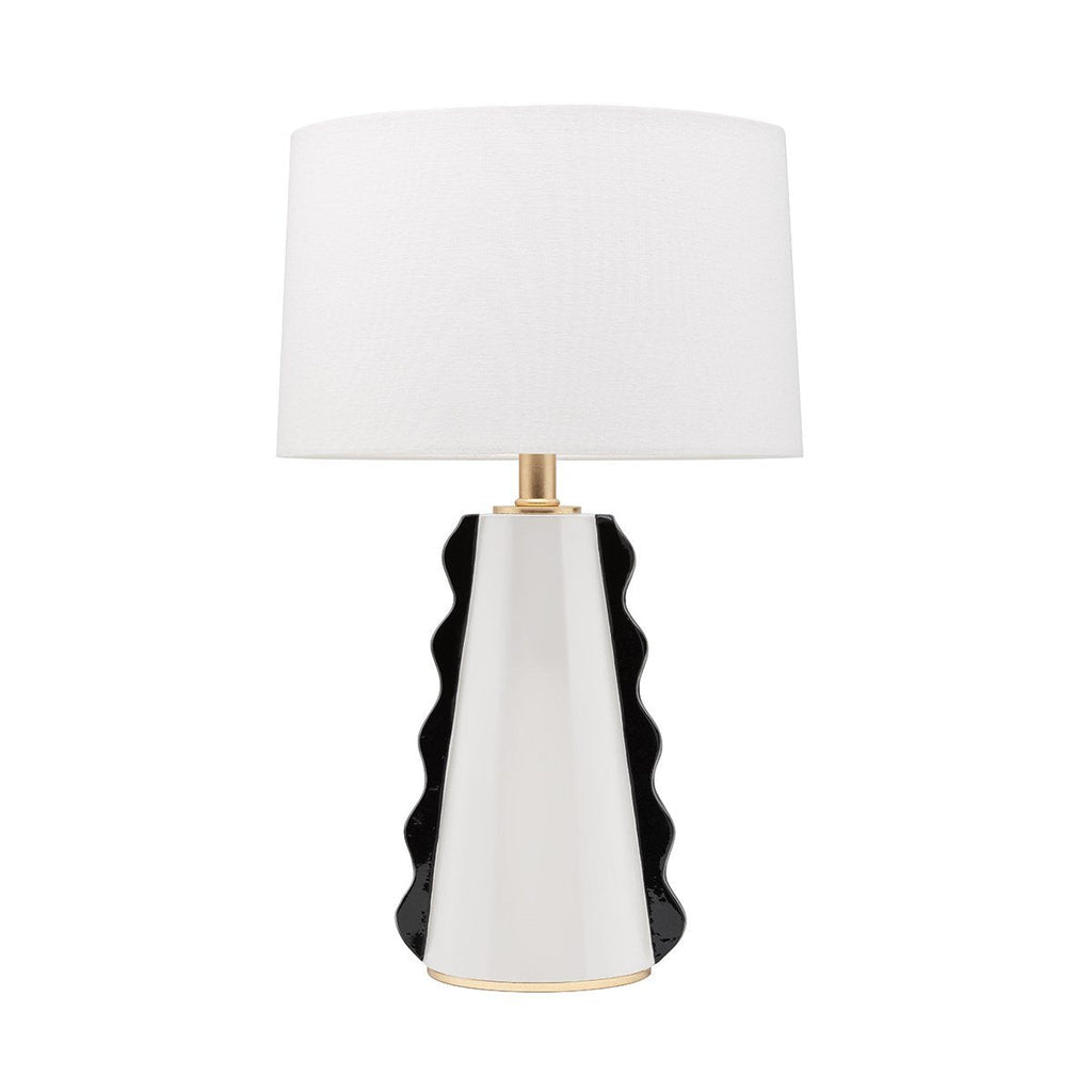 Faith Table Lamp - Black White/Gold Leaf