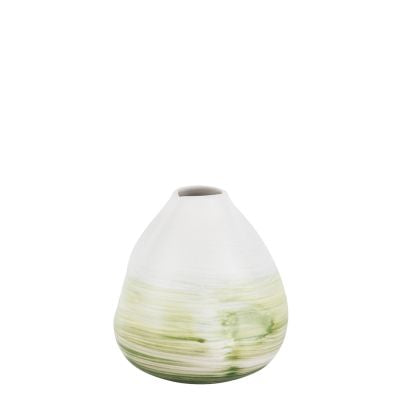 Vase Scott S Green and White