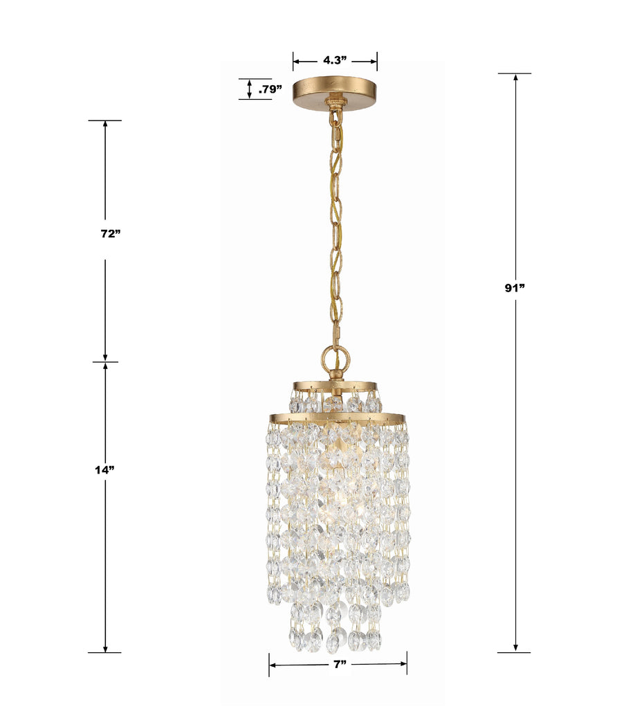 Gabrielle 1 Light Mini Pendant