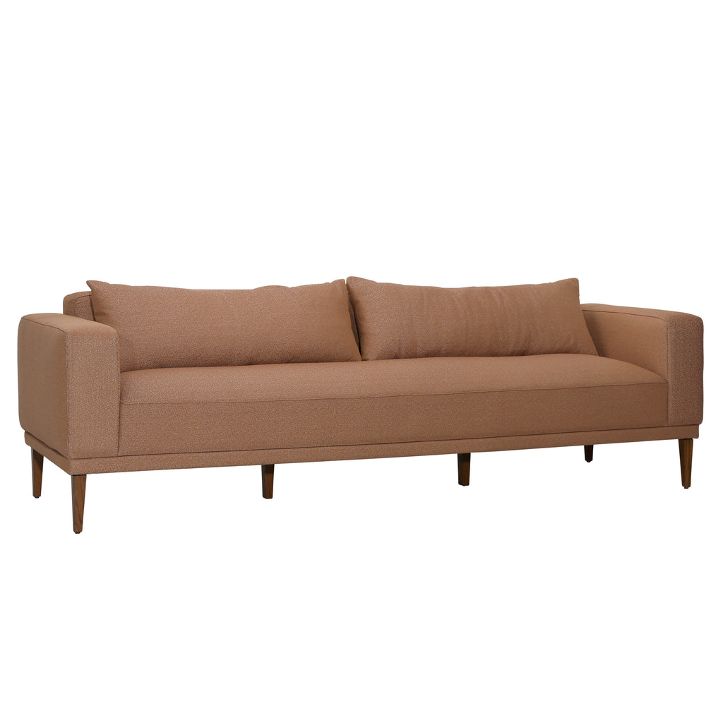 Verena Sofa Performance Weave and Pine Wood Legs? - Canyon Clay and Walnut