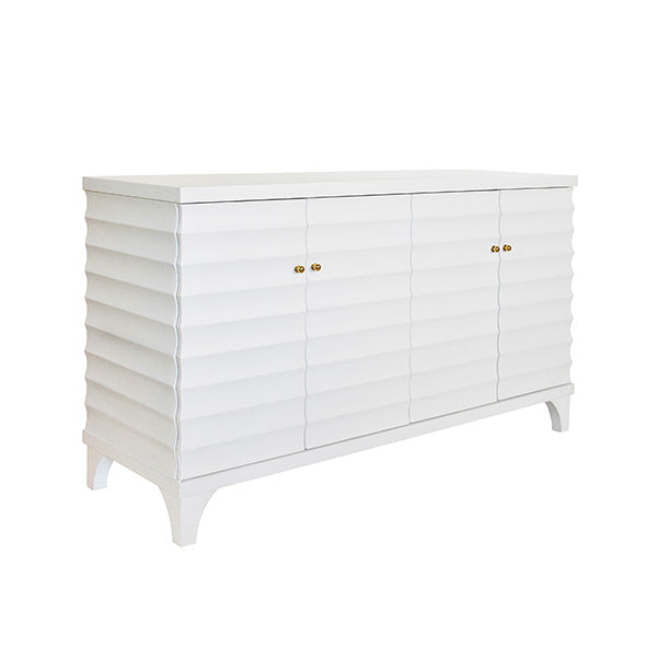 Four Door Buffet With Horizontal Fluted Detail