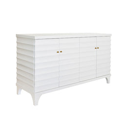 Four Door Buffet With Horizontal Fluted Detail