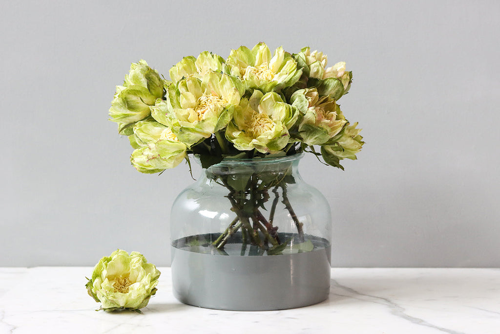 Grey Colorblock Flower Vase