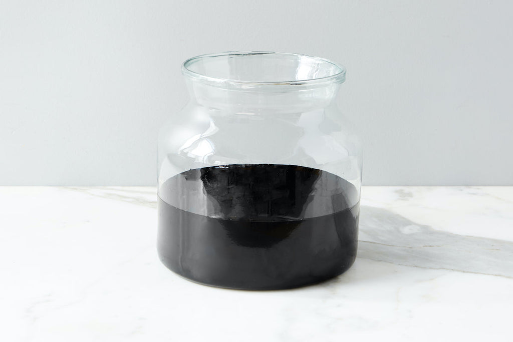 Black Colorblock Flower Vase