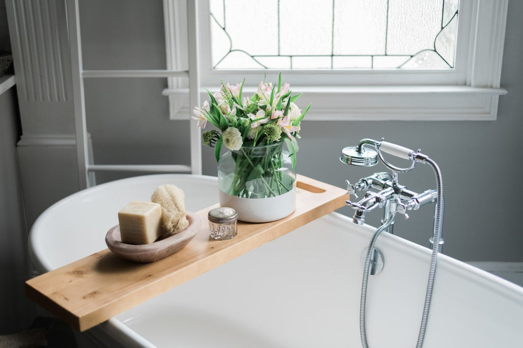 White Colorblock Flower Vase