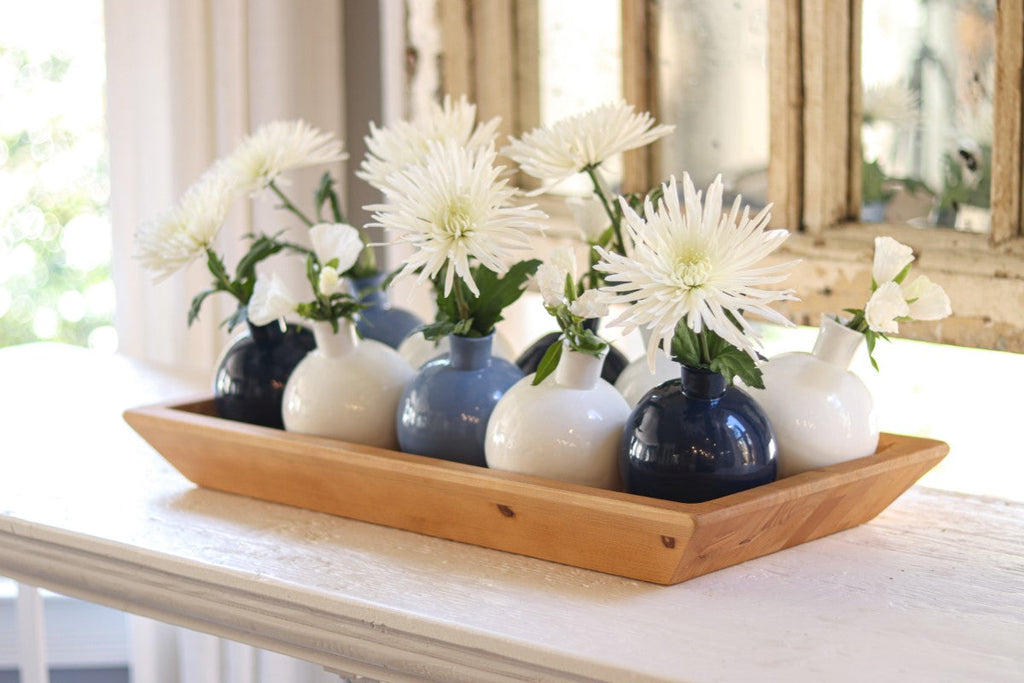 Navy Sphere Bud Vase