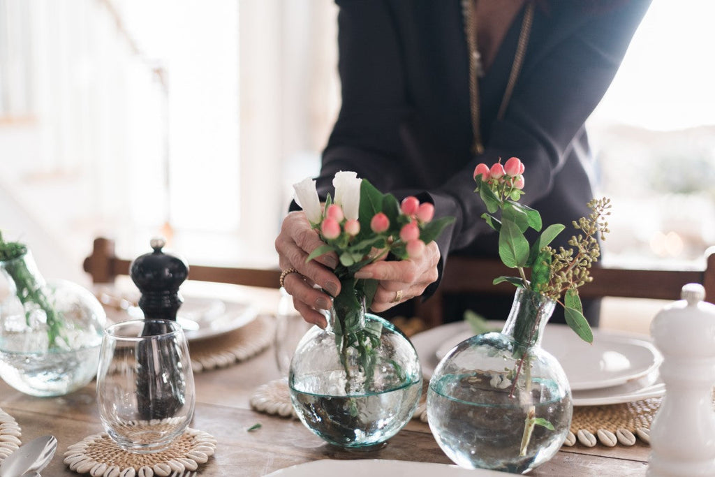 Clear Sphere Bud Vase