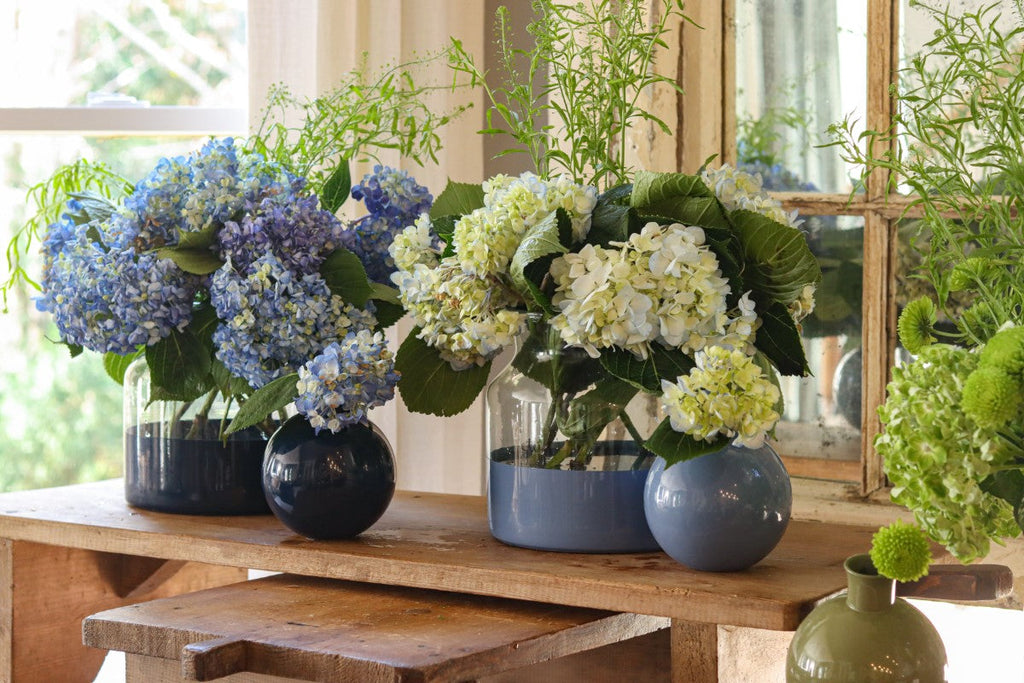 Denim Sphere Bud Vase