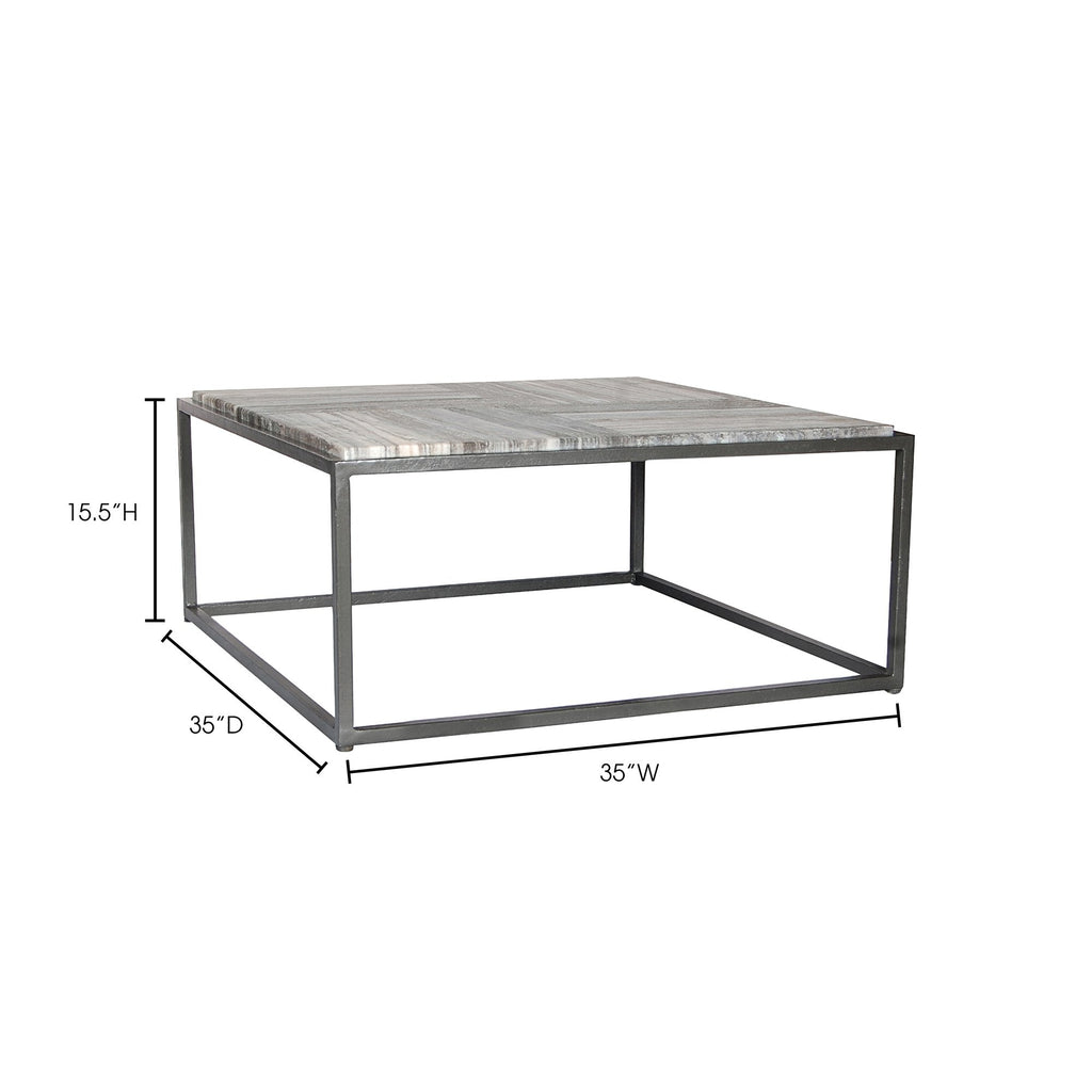 Winslow Marble Coffee Table, Grey