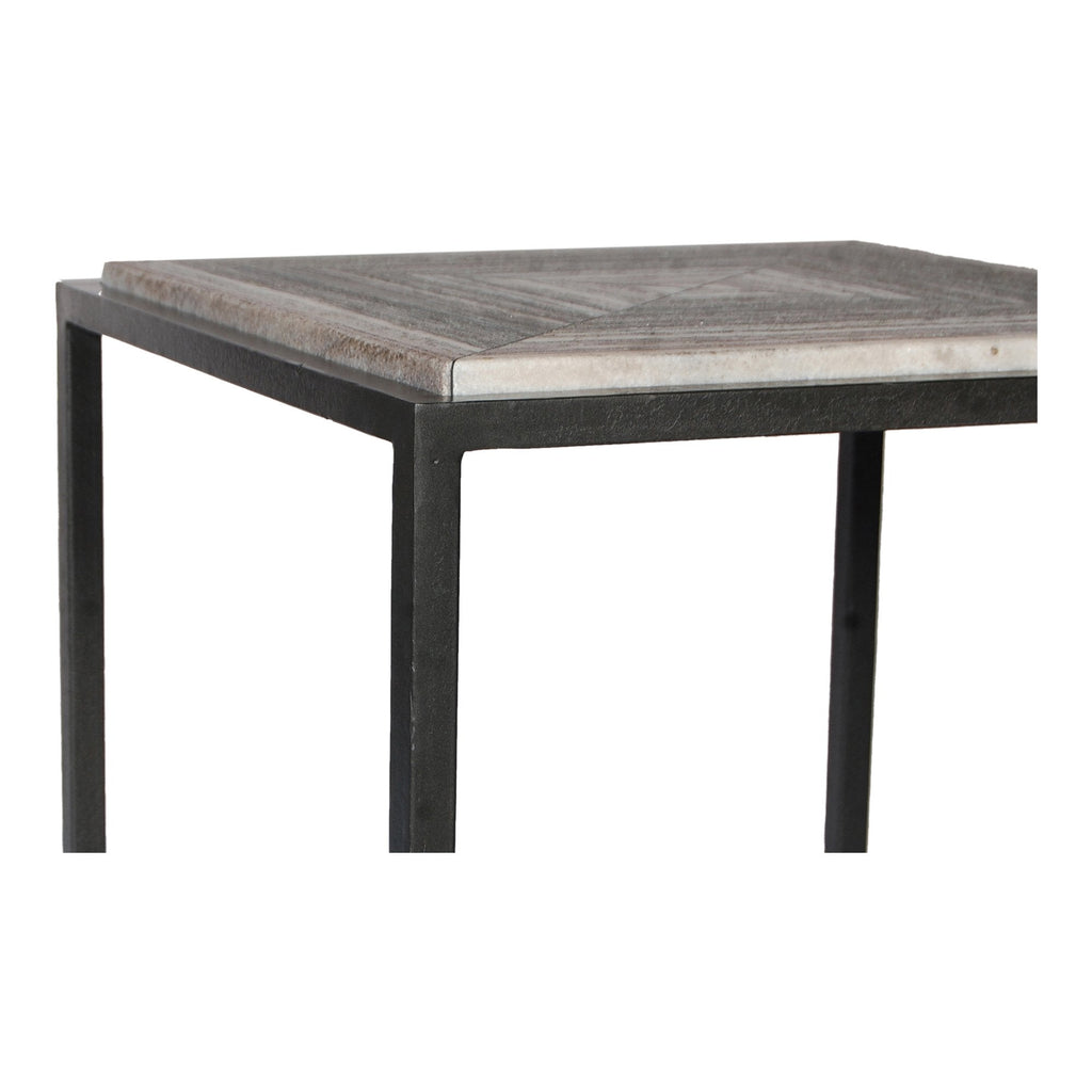 Winslow Marble Side Table, Grey