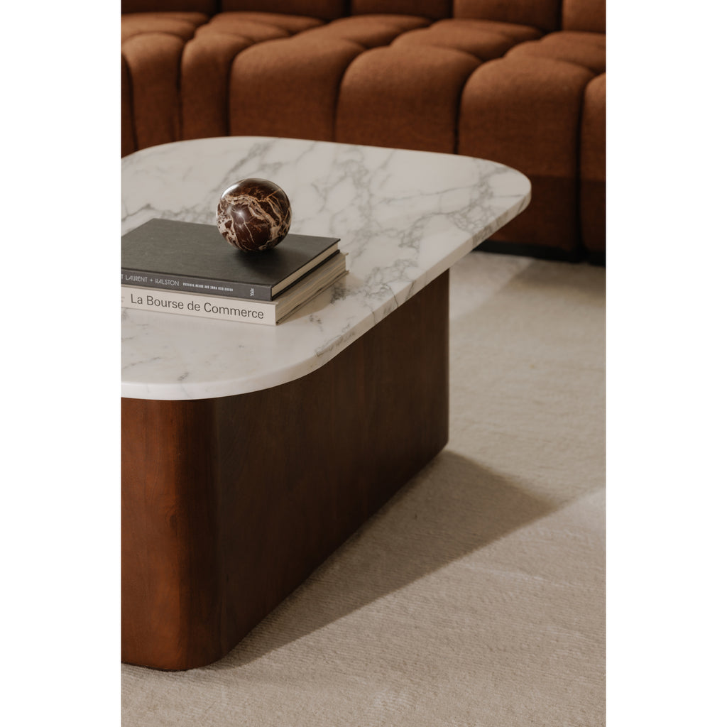 Dash Coffee Table White Calacatta Marble