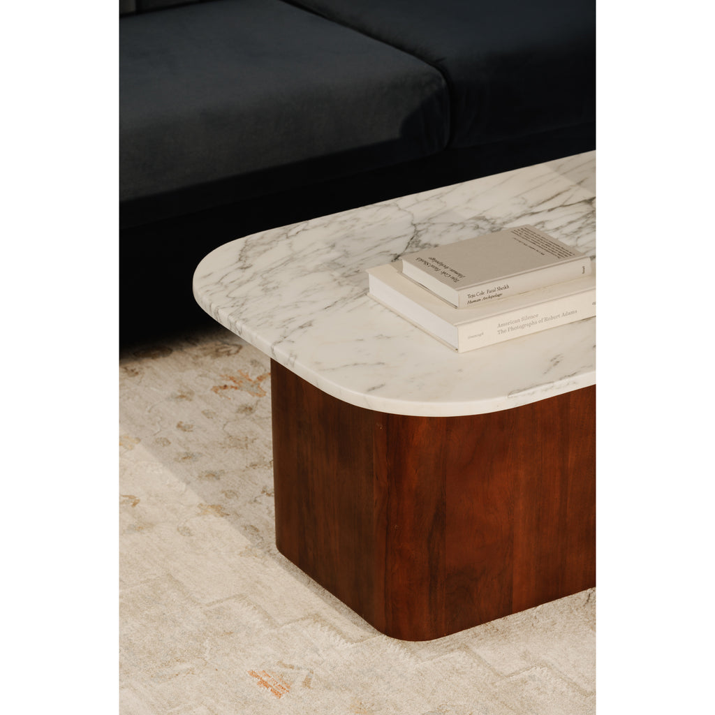 Dash Coffee Table White Calacatta Marble