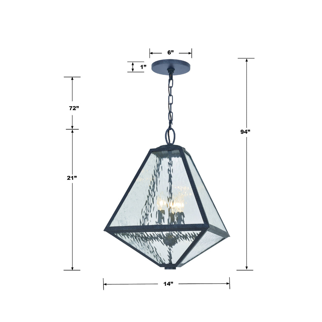 Brian Patrick Flynn Glacier 3 Light Outdoor Pendant