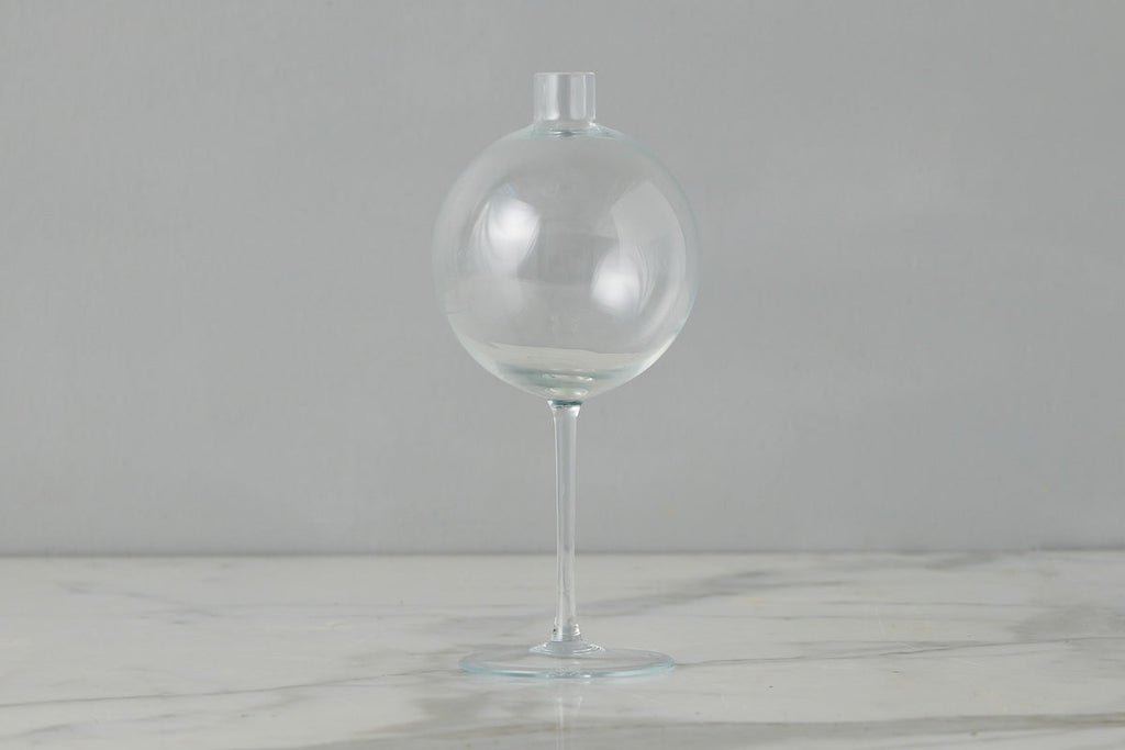 Clear Wine Glass Vase, Medium