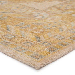 Jaipur Living Enfield Hand-Knotted Medallion Gold/ Gray Runner Rug