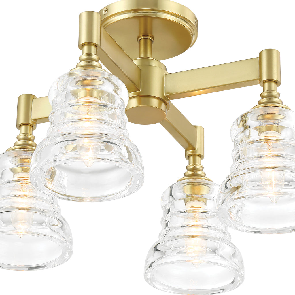 Gregory 4 Light Semi Flush