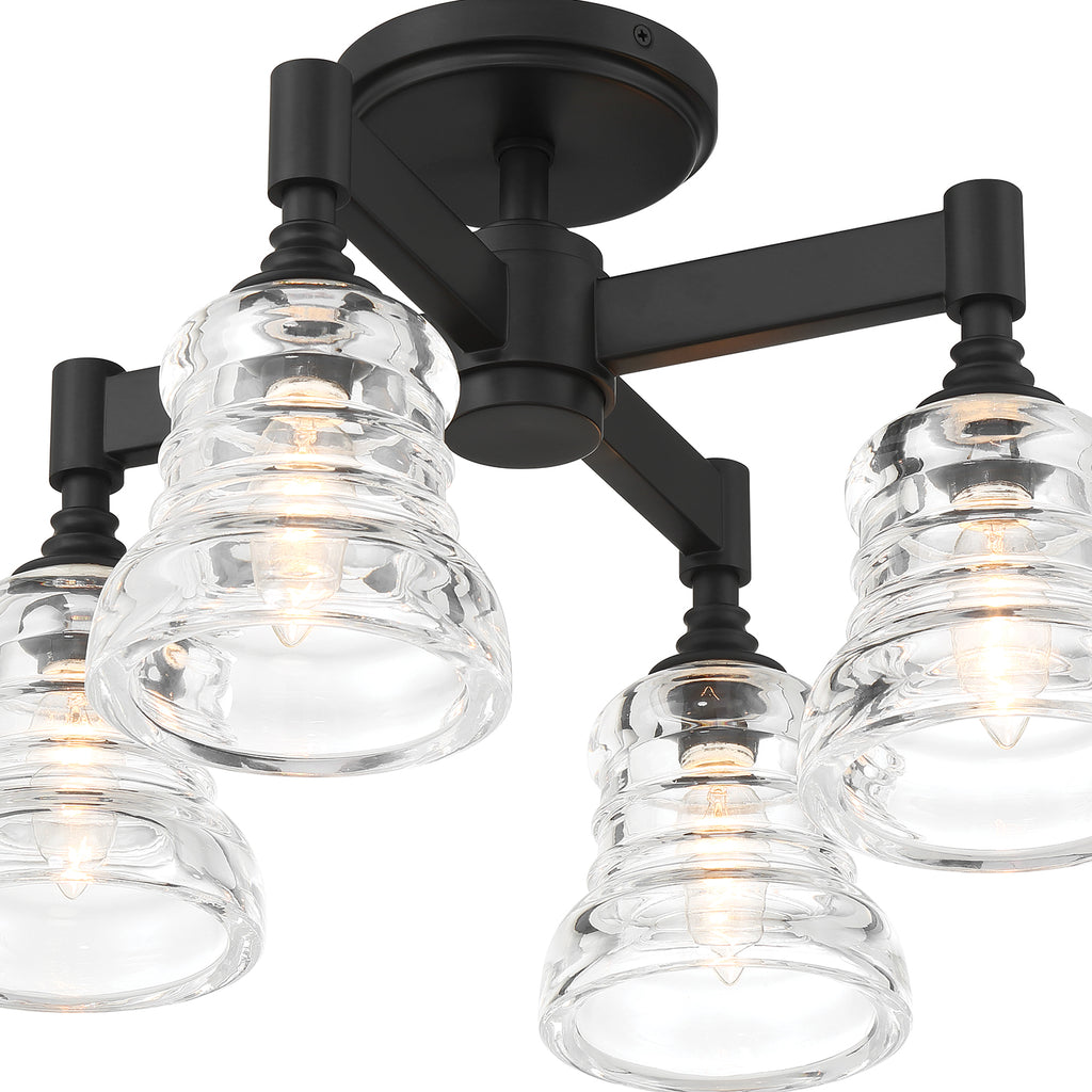 Gregory 4 Light Semi Flush