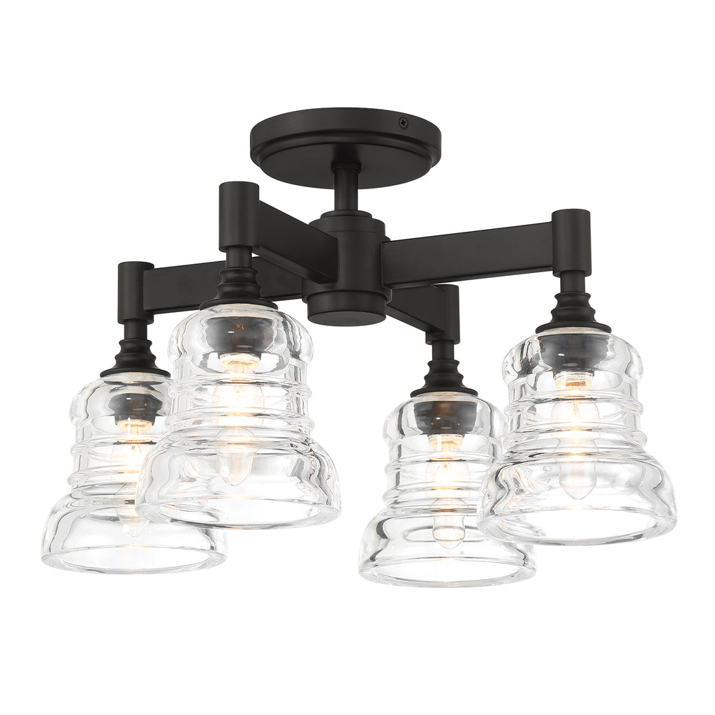 Gregory 4 Light Semi Flush