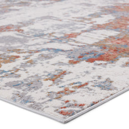 Vibe by Jaipur Living Tocarra Abstract Gray/ Red Runner Rug