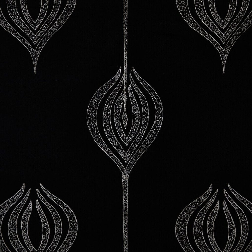 Tulip Embroidery - Black
