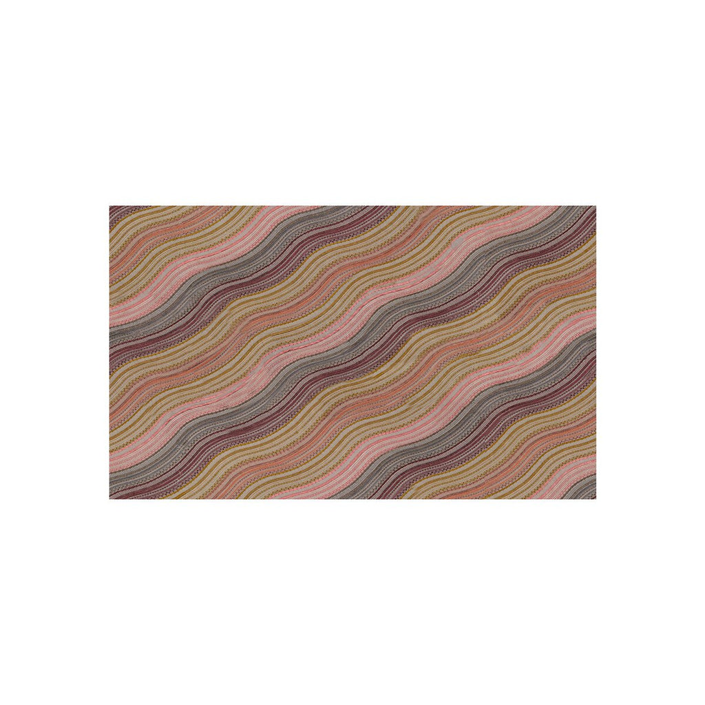 Water Stripe Emb - Raisin/Rose