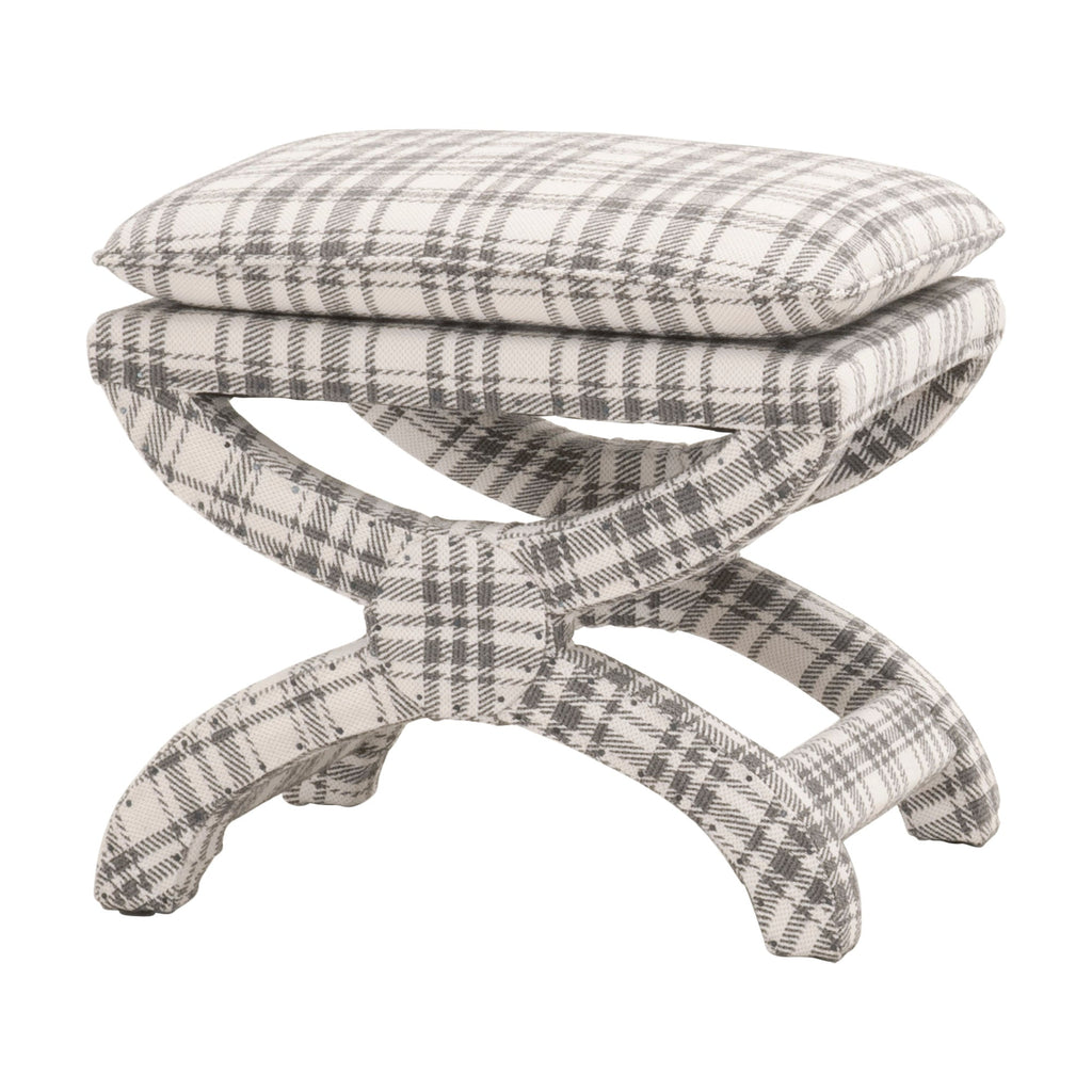 Gaston Ottoman, Tartan Charcoal