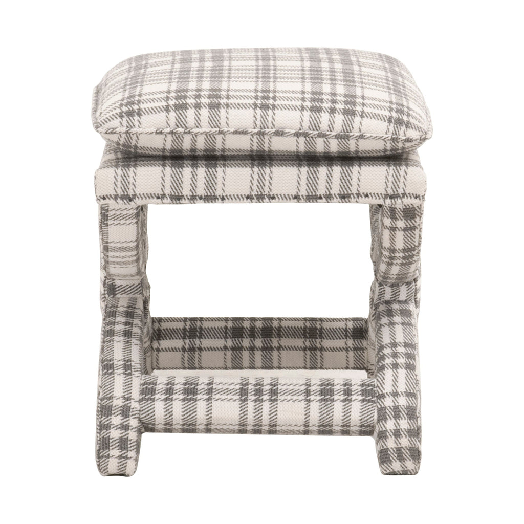 Gaston Ottoman, Tartan Charcoal