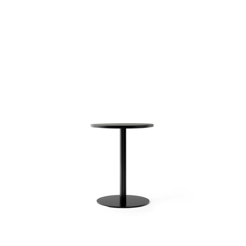 Harbour Column Dining Table - Black Steel Base, Black Painted Oak Veneer Top - Round