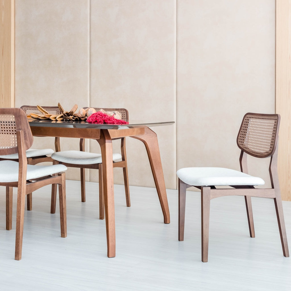 Modern Brazilian Giane Dining Table, Nogal