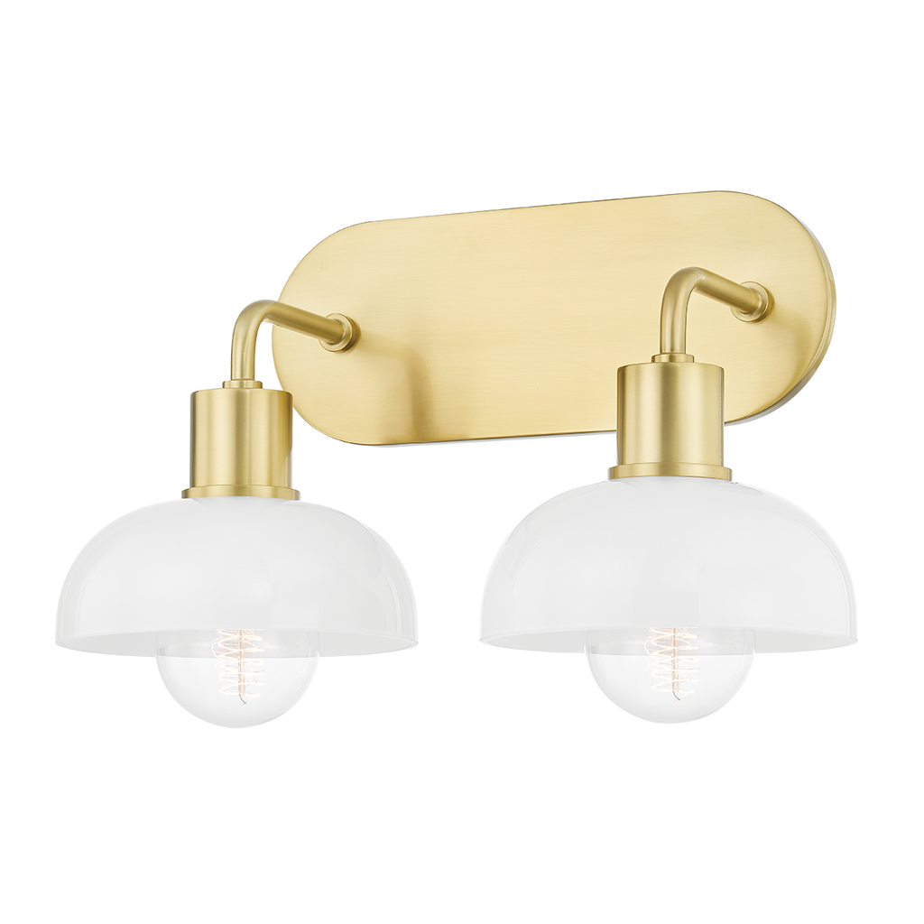 Kyla 2 Light Bath And Vanity - Aged Brass